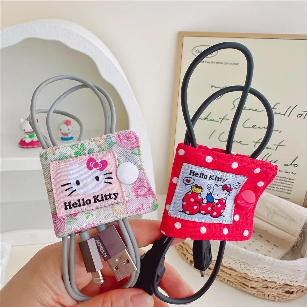 Tippet Line - Anime Hello Kitty Kumaş Veri Kablosu